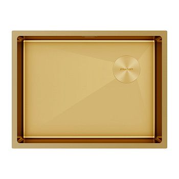 Кухонная мойка Paulmark NEXT-SKEW 58 UNI PM885844-BG 60х45 цвет золото поверхность брашированная