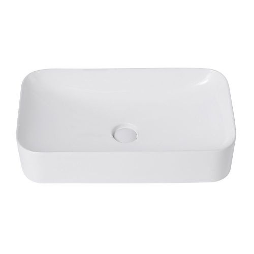 Раковина керамическая Abber RECHTECK AC2204 60х40 накладная цвет белый без отверстий под смеситель - фото 3