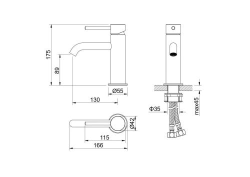 Смеситель Aquatek Европа AQ1310BG на раковину золото - фото 3