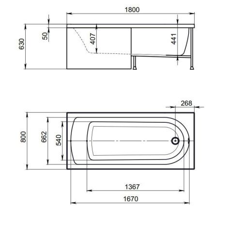 Ванна акриловая гидромассажная Timo MIKA MIKA1880-KT18-SPV1505-T-CM-FP18S 180х80 пристенная прямоугольная с каркасом - фото 2