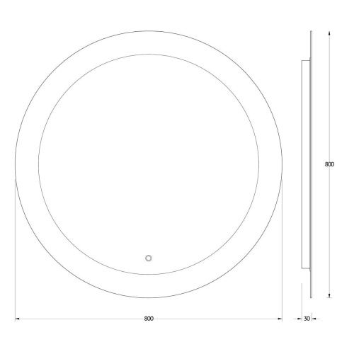 Зеркало с подсветкой Evoform Ledshine BY 2625 80х80 подвесное - фото 2