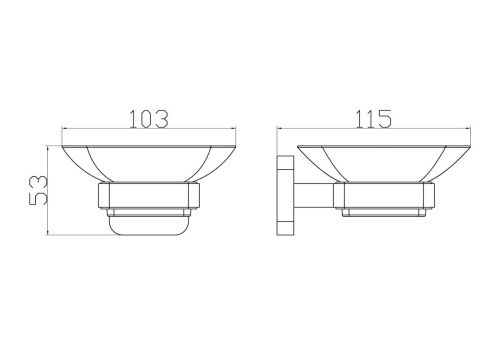 Мыльница с держателем Wonzon & Woghand Still WW-6622 - фото 2