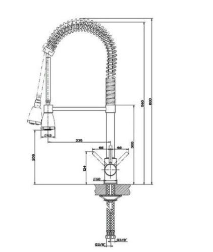 Смеситель для кухни D-Lin D159315-3 на мойку сатин - фото 2