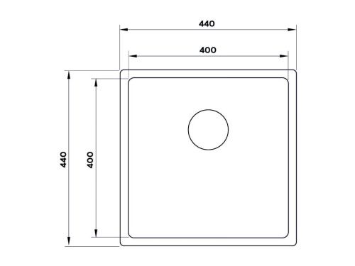 Кухонная мойка Ukinox Techno TEB400.400 -GT10P 40х40 цвет нержавеющая сталь поверхность брашированная - фото 3