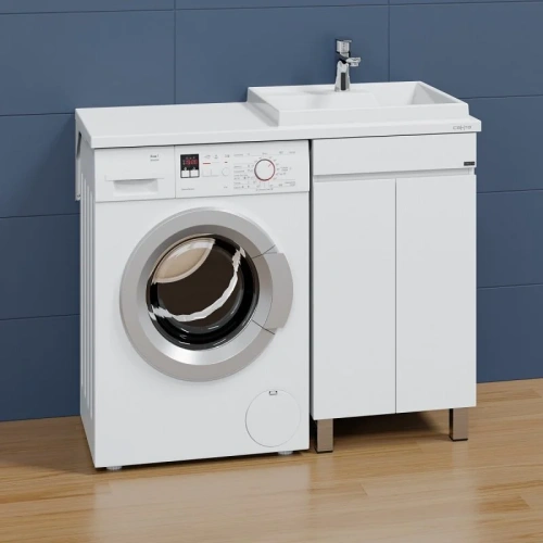 Тумба под раковину СанТа Марс 700312 50х50 напольная цвет белый - фото 4