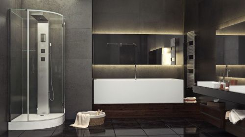 Душевая кабина Timo Premium H-506 90х90 четверть круга с крышей ориентация универсальная - фото 2