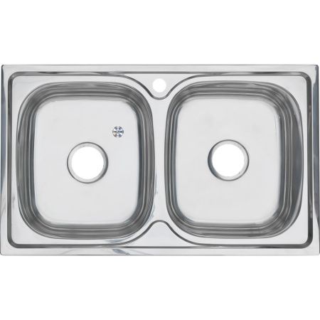 Кухонная мойка Melana 040 t (*8) 80х50 цвет хром поверхность полированная