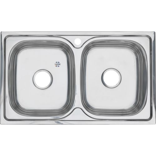 Кухонная мойка Melana 040 t (*8) 80х50 цвет хром поверхность полированная - фото 2