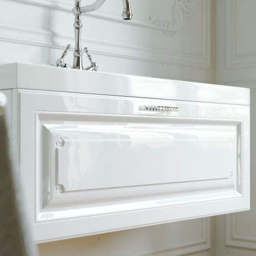 Тумба под раковину Aqwella Y Emp.01.10/W 100х40 подвесная цвет белый - фото 2