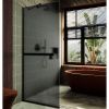 Душевая перегородка Maybah Glass MGD-730-6у 80х195 стекло тонированное профиль черный