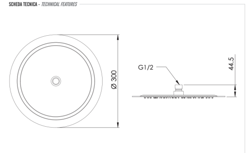 Верхний душ Remer X Style Inox SS357UFM30X 30х30 нержавеющая сталь - фото 2