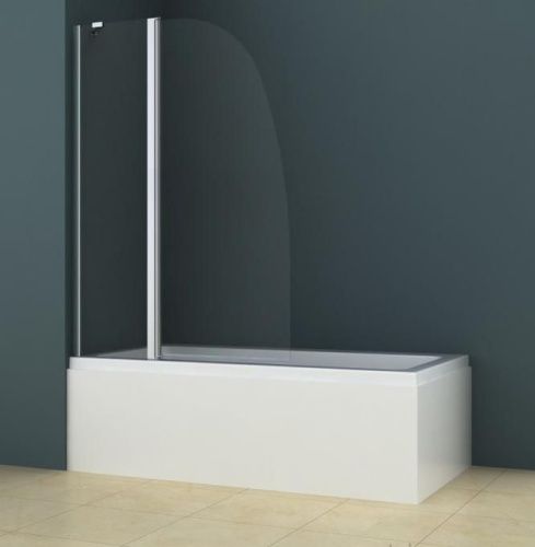 Душевая шторка на ванну Azario Boston AZ-142 100х140 стекло прозрачное профиль хром ориентация универсальная - фото 2