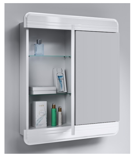 Зеркало-шкаф Aqwella Y Kor.04.06 60х90 подвесной цвет белый - фото 4