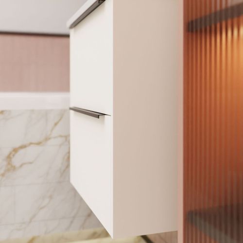 Тумба с раковиной La Fenice TESORO NFNC-01-TES-PB-60-2-3-60 60х50 подвесная цвет белый - фото 5