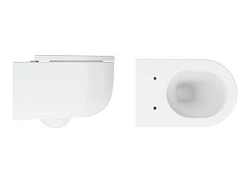 Чаша унитаза подвесная Hatria FUTURA Y9BA01 цвет белый без сиденья безободковая душевой смыв