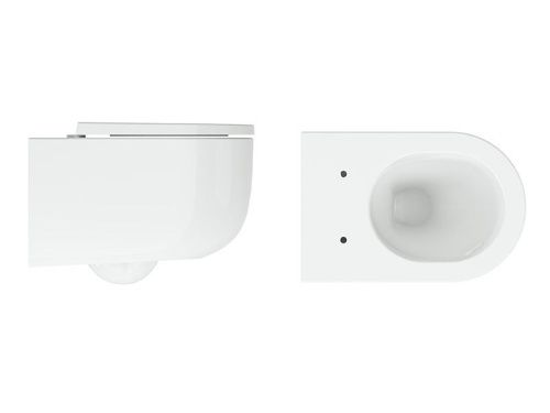 Чаша унитаза подвесная Hatria FUTURA Y9BA01 цвет белый без сиденья безободковая душевой смыв