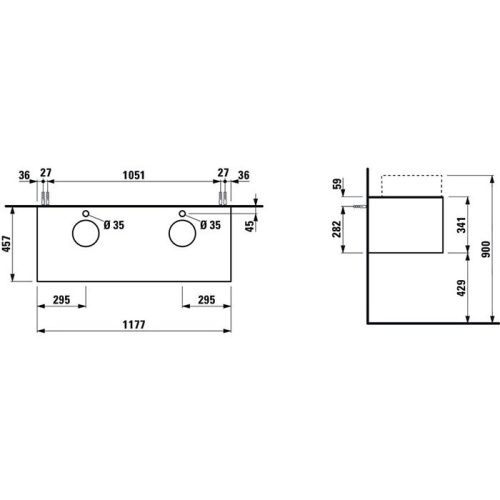 Тумба под раковину Laufen Sonar 4.0542.8.034.141.1 120х50 - фото 2