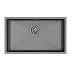Кухонная мойка Paulmark ALLER 74 UNI PM807444-GM 70х40 цвет вороненая сталь поверхность брашированная