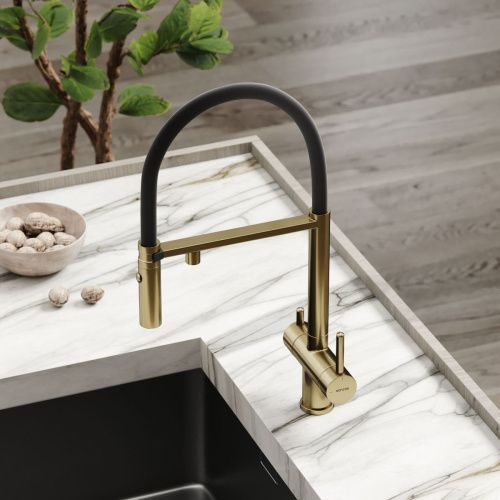 Смеситель для кухни Sancos Imola SC4010BGbh на мойку черный/золото - фото 4