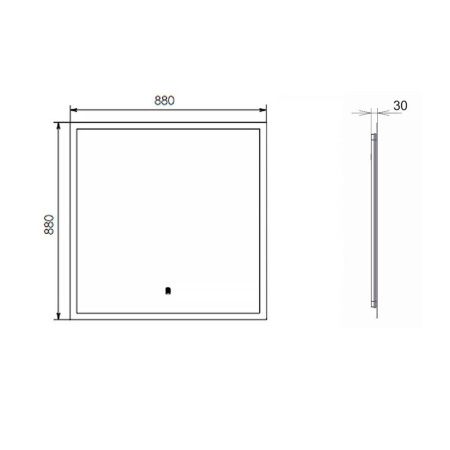 Зеркало с подсветкой Comforty Эдельвейс 00-00014150CF 90х90 подвесное