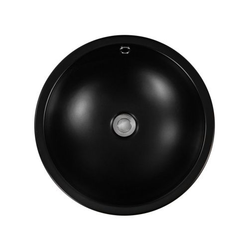 Раковина из сантехнического фарфора Aquatek AQ5354-MB 40х40 накладная цвет черный без отверстий под смеситель - фото 2