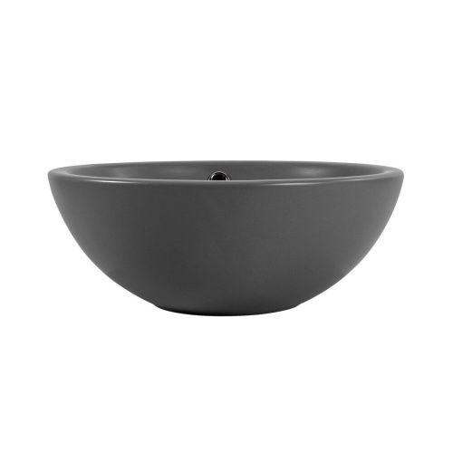 Раковина из сантехнического фарфора Aquatek AQ5354-MG 40х40 накладная цвет серый без отверстий под смеситель - фото 4