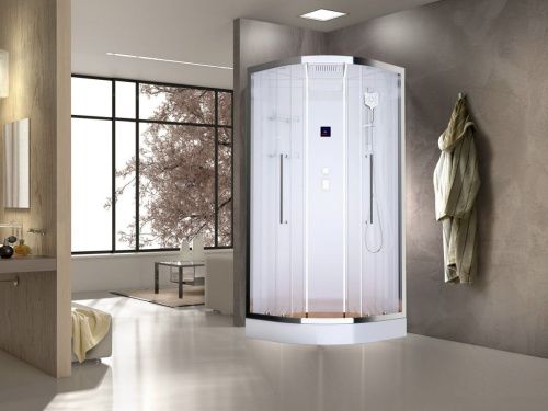 Душевая кабина Acquazzone Alexandra 100 100х100 четверть круга с крышей ориентация универсальная - фото 2