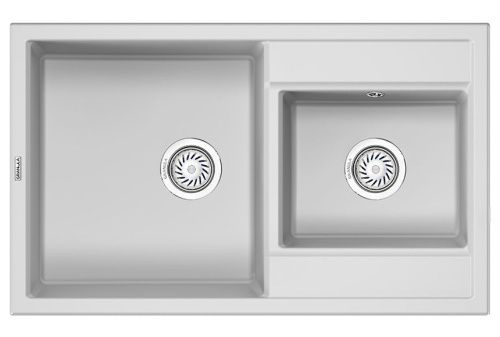 Кухонная мойка Granula 8201, АРКТИК 80х50 цвет белый поверхность матовая