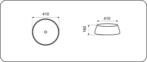 Раковина из сантехнического фаянса CeramaLux J2094 40х40 накладная цвет белый без отверстий под смеситель - фото 2