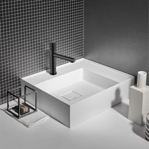 Смеситель Vincea Groove VBF-4G1MB на раковину черный