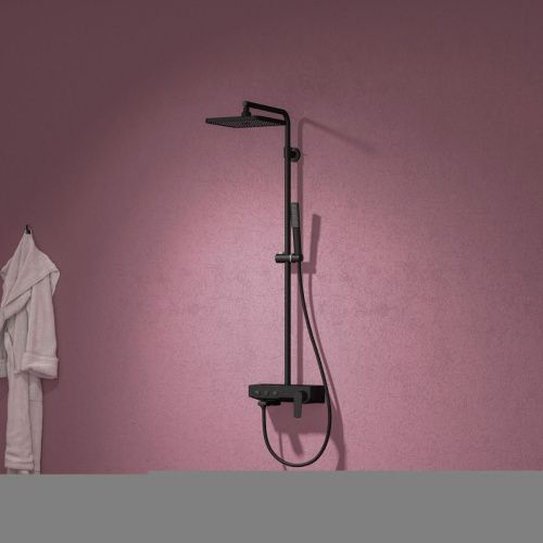 Душевая стойка Teska NIAGARA NG3580 настенная цвет черный с термостатом - фото 5