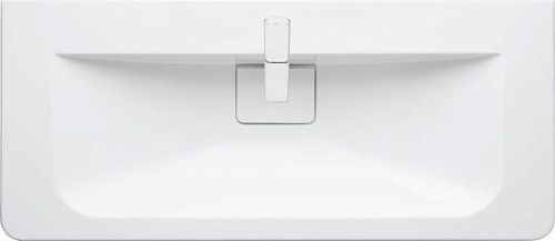 Раковина из искусственного камня Aquaton Шерилл 1A71323KSH010 110х50 накладная цвет белый 1 отверстие под смеситель - фото 2