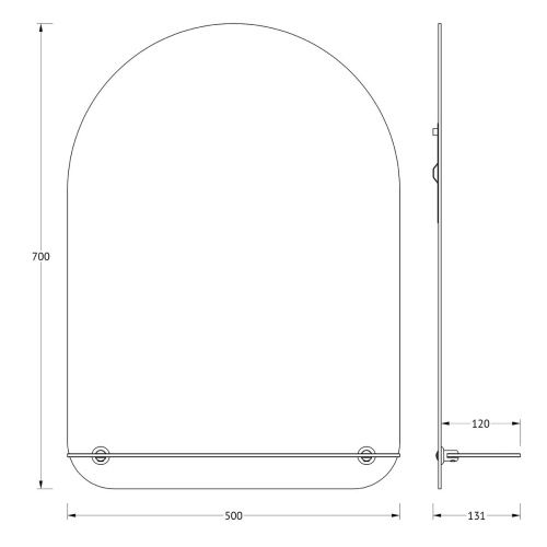 Зеркало Evoform Optima BY 0510 50х70 подвесное - фото 2
