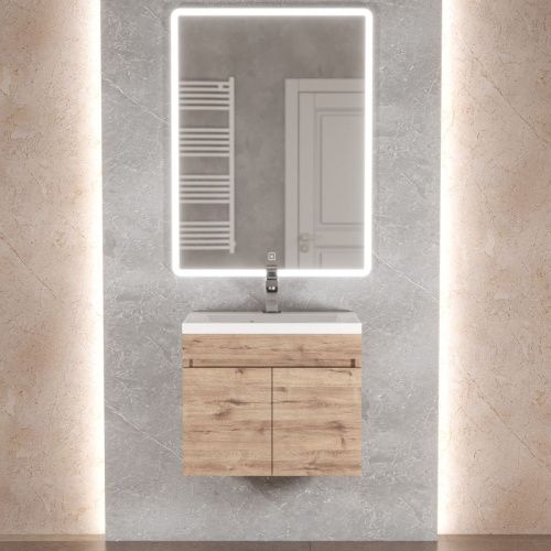 Тумба с раковиной Uperwood Eva 3930313467 50х40 цвет коричневый - фото 2