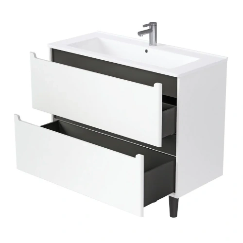 Тумба под раковину 1MarKa Coda Ц0000042344 110х50 цвет белый - фото 4