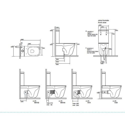 Чаша унитаза напольная Kerasan TRIBECA 511730 цвет белый без сиденья и без бачка - фото 2