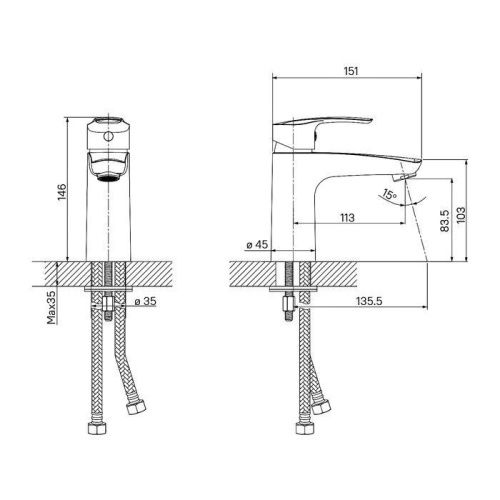 Смеситель IDDIS Ray RAYWT00i01 на раковину белый - фото 4