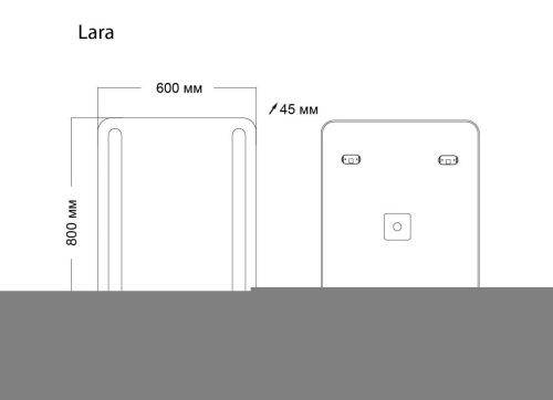 Зеркало с подсветкой Grossman Lara 136080 60х80 подвесное - фото 4