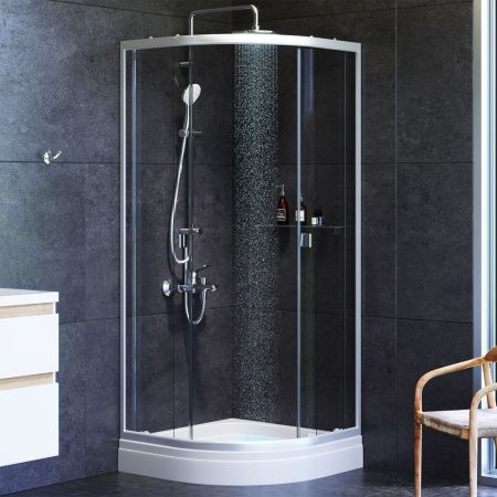 Душевой уголок Am.Pm X-Joy W88G-205-080MT64 80х80 стекло прозрачное профиль хром без поддона