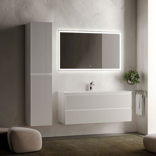 Тумба под раковину Sancos SNOB R SNR120W 120х40 подвесная цвет белый - фото 4