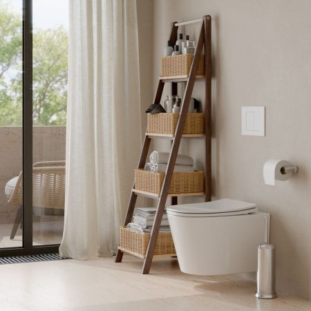 Унитаз подвесной Iberica Blanca Burgos alto IB.BRA.231.1B1 белый с сиденьем микролифт безободковый каскадный смыв