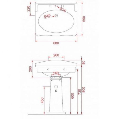 Пьедестал для раковины Artceram HERMITAGE HEC002 01 00 - фото 2