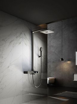 Душевая стойка Vincea Inspire VSFS-3I13TMB настенная цвет черный с термостатом