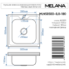 Кухонная мойка Melana 98 50х50 цвет хром