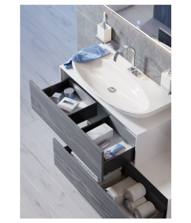 Тумба под раковину Aqwella Y GEN0312MG 120х40 подвесная цвет серый/белый