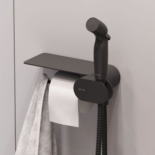 Унитаз подвесной Am.Pm Spirit V2.0 CK70H1103B черный с сиденьем микролифт безободковый каскадный смыв - фото 4