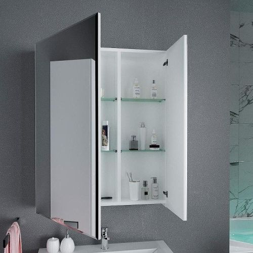 Зеркало-шкаф 1MarKa Соната У29559 80х80 подвесной цвет белый - фото 4