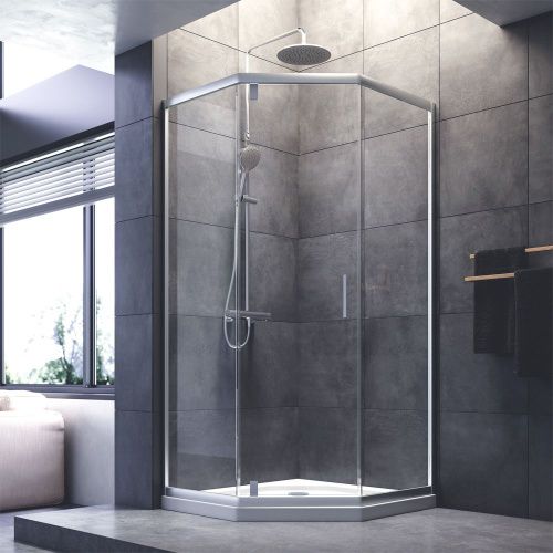 Душевой уголок Am.Pm Gem W90G-405-090MT 90х90 стекло прозрачное профиль хром без поддона