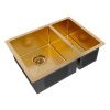 Кухонная мойка Paulmark GERBERG 59/2S UNI PM225944-BGL 35х40 цвет золото поверхность брашированная