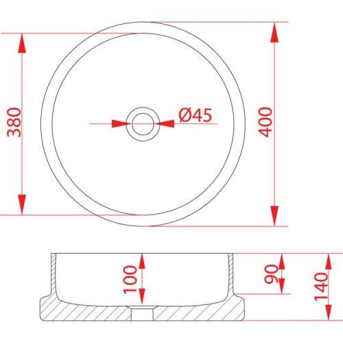Раковина из искусственного камня MonteBianco Colosseus Tre (grigio) 11053 40х40 накладная цвет серый без отверстий под смеситель - фото 4
